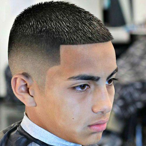 Close-up of man with high-fade haircut